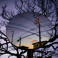 intricate curved mirror