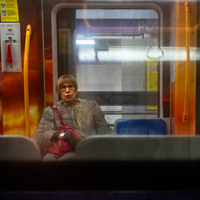 Inner walking, the city outside