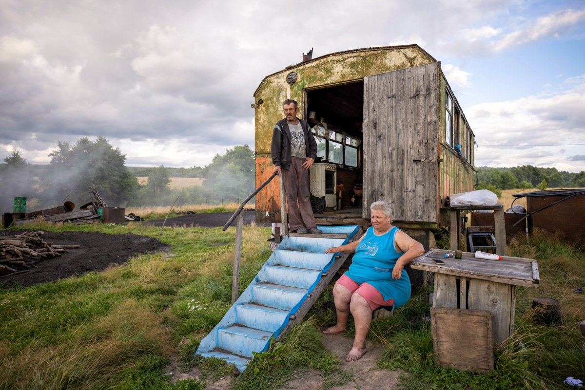 THE COAL MINER AND HIS WIFE.ROMANIA.2021