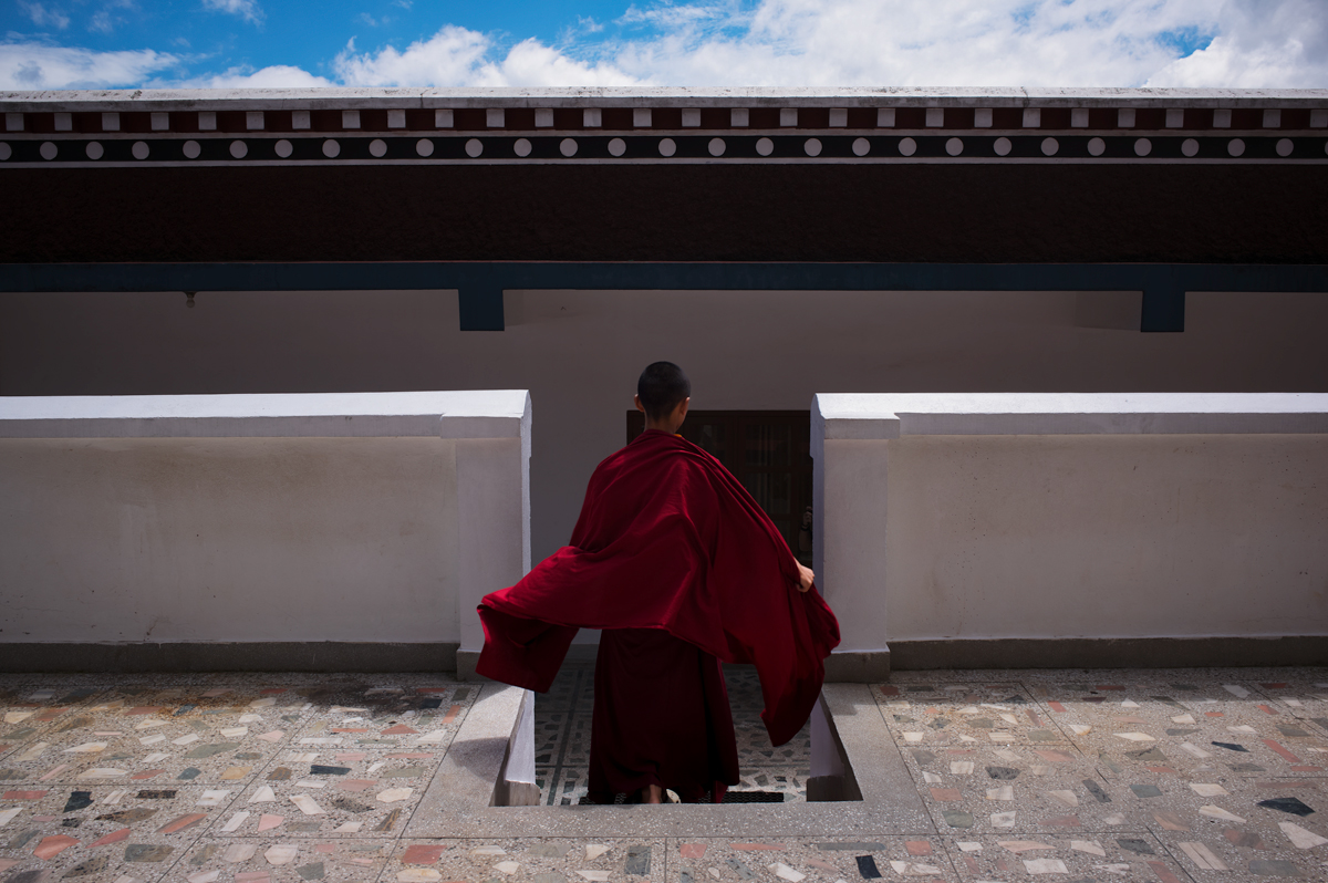A Young Monk at Namo Buddha