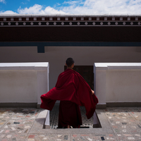 A Young Monk at Namo Buddha