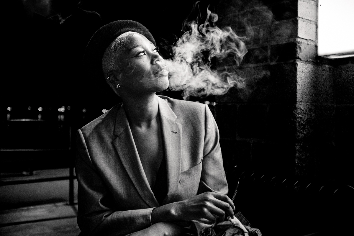 Smoking lady