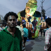 Kottankulangara Chamayavillaku Festival in Kerala, India