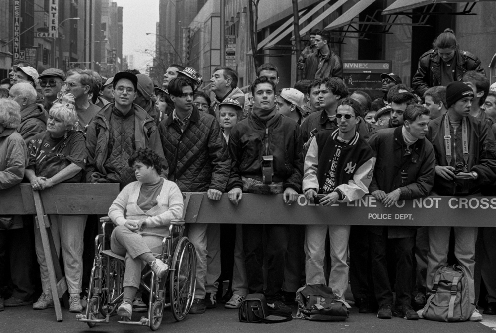 Spectators at the Columbus Day Parade. NYC 1995