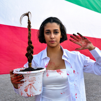  Iranian Girl with Her Hair in the Pot (Milan, Italy)