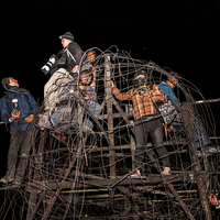 Burning of pyrotechnic bulls in Tultepec, State of Mexico