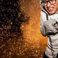 Burning of pyrotechnic bulls in Tultepec, State of Mexico