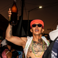 Burning of pyrotechnic bulls in Tultepec, State of Mexico