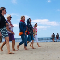 Beach life in Jurmala, Latvia, July - 19