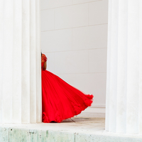 Lady in red