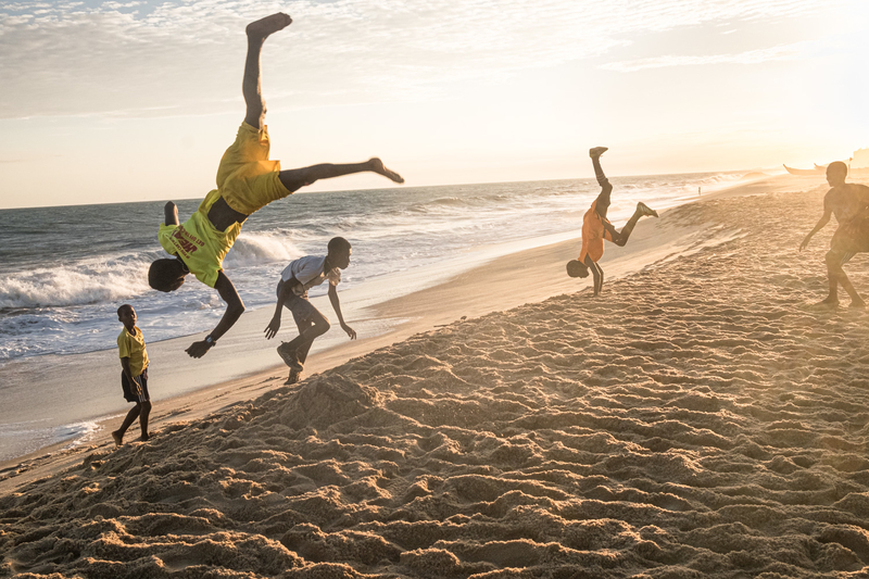 Beach acrobatic