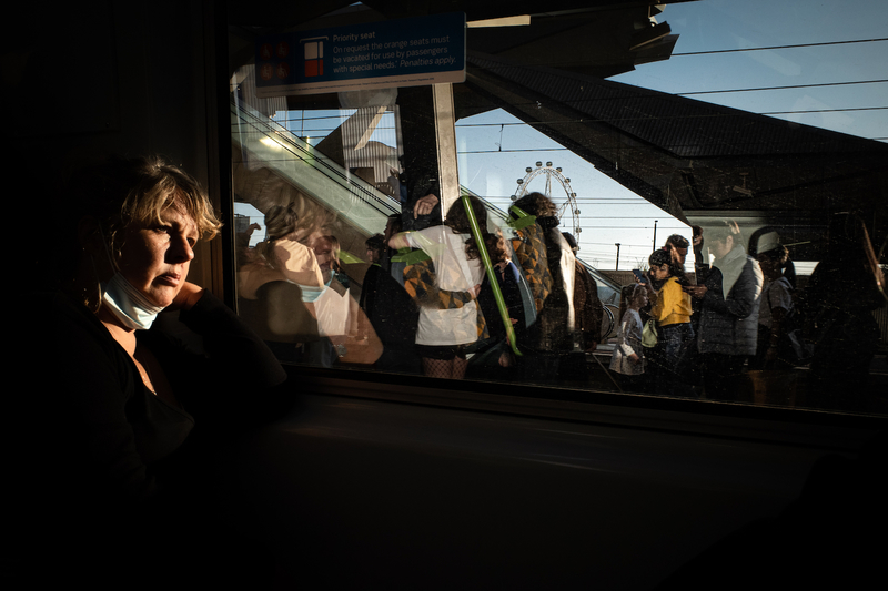 Sunset at North Melbourne Station