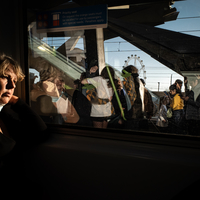 Sunset at North Melbourne Station