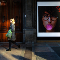 Women glances at the city