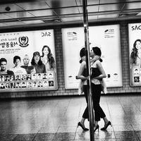 Reflections Inside the Seoul Metro