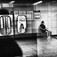 Reflections Inside the Seoul Metro