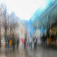 Street Abstract in Autumn evening