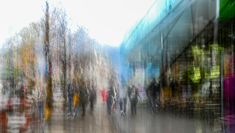 Street Abstract in Autumn evening