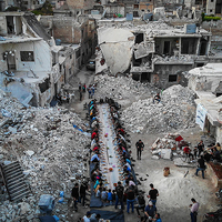 Ramadan meals among the ruins in Idlib, Syria