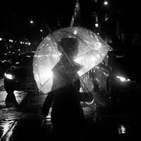 Silhouette with Umbrella