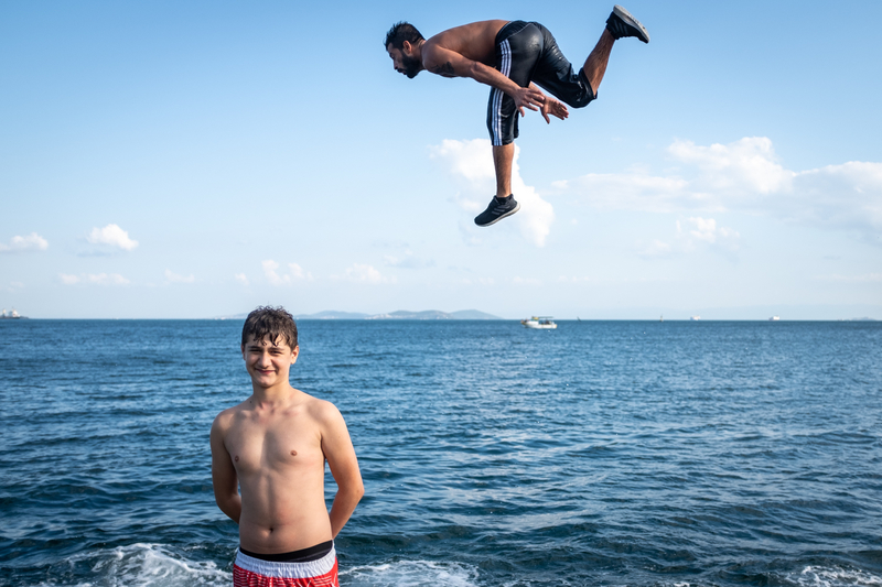 Flying high in the Bosphorus sky