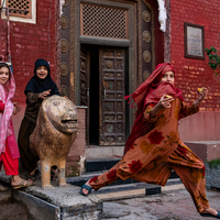 Girls playing in Lahore