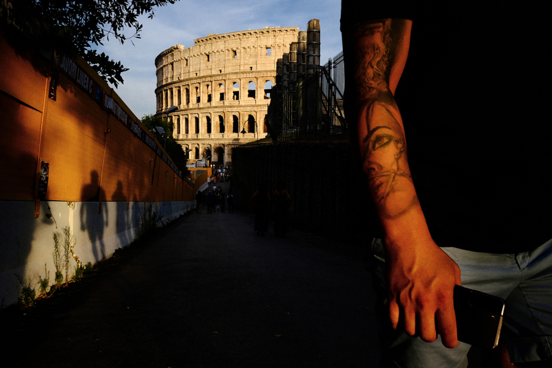 Looking the Colosseum