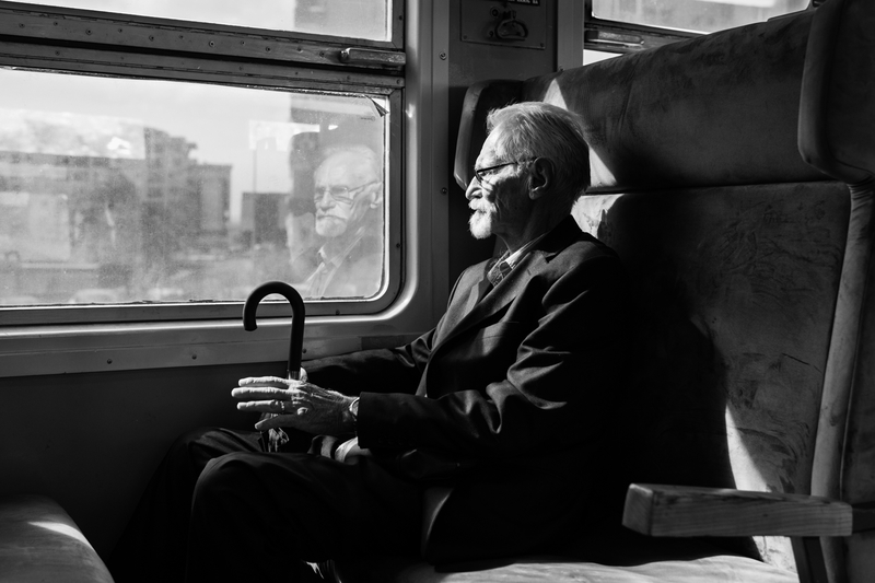 Gentleman in a train to Virpazar, Montenegro