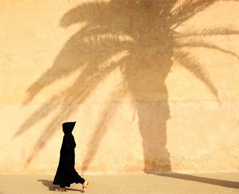 Le long des murs à Marrakech 