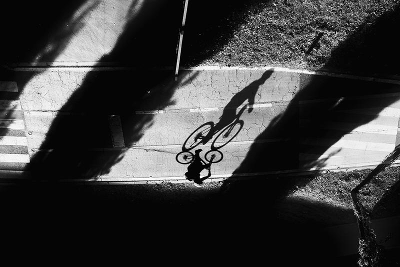 Shadow play - Riding a bicycle