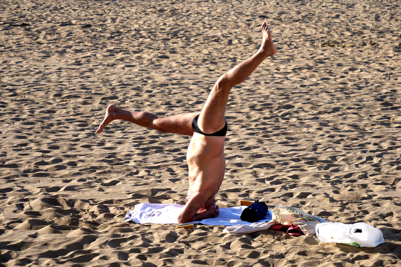 on the beach