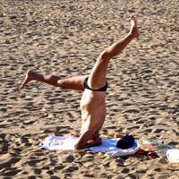 on the beach