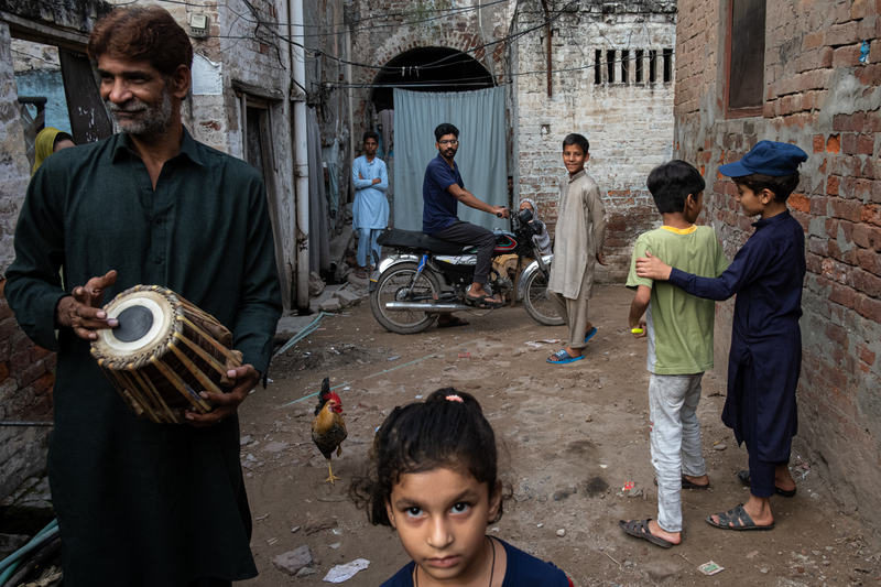 Busy alley in Lahore