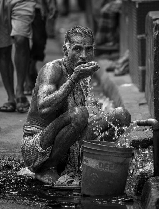cleaning up on the streets of Kolkata, India