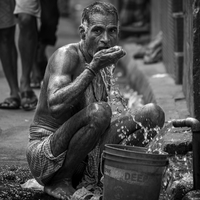 cleaning up on the streets of Kolkata, India
