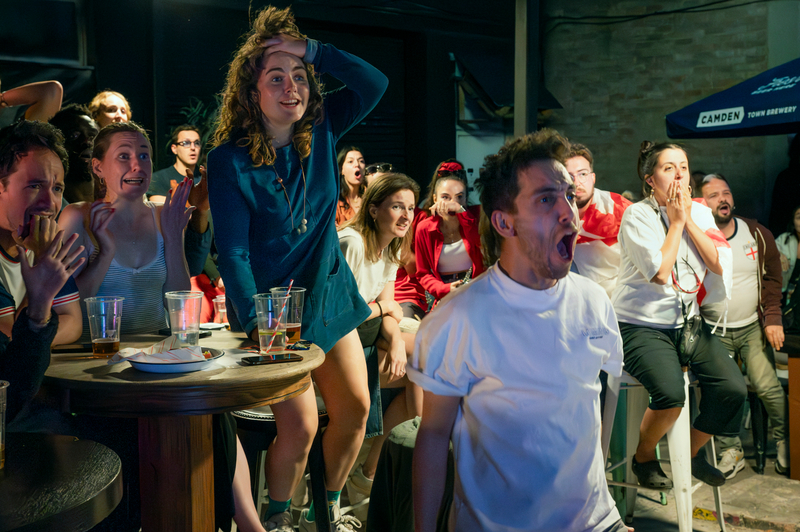 England fans watching the Euros football finals, London 2024