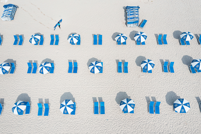 Blue on the beach