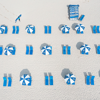 Blue on the beach