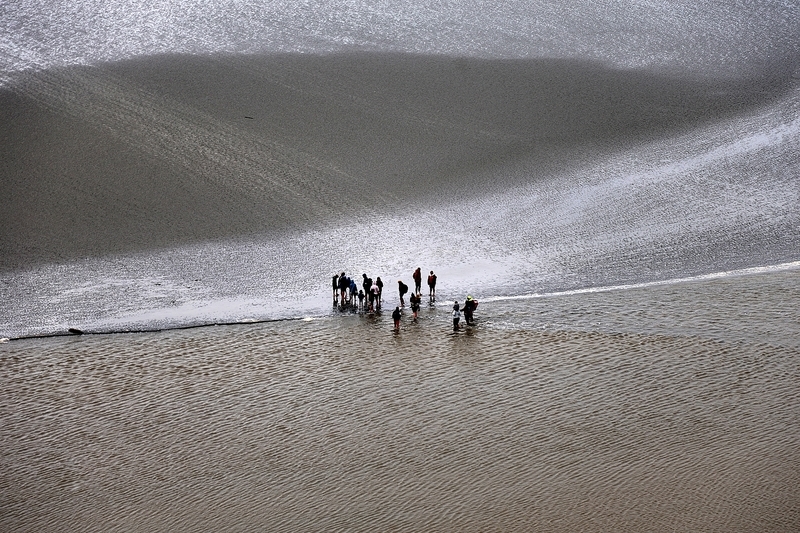 On the sand