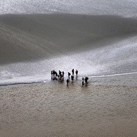 On the sand