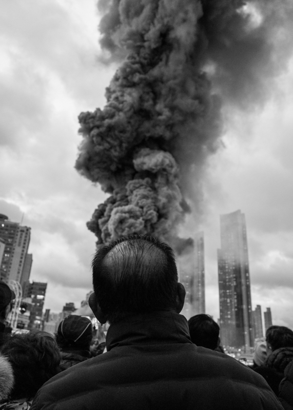 A portrait in the smoke