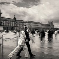 Striding Across the Plaza with a Bounce in their Step