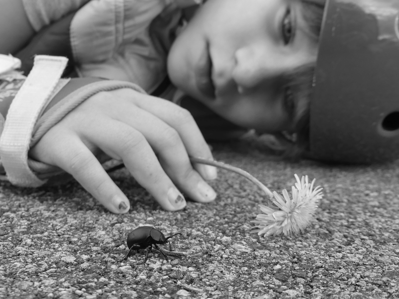 La petite fille et le scarabée