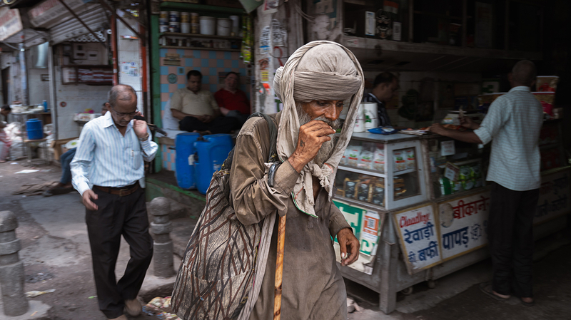 Elderly Man in Old Delhi