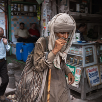 Elderly Man in Old Delhi