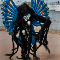 The fierce goddess Kali in action